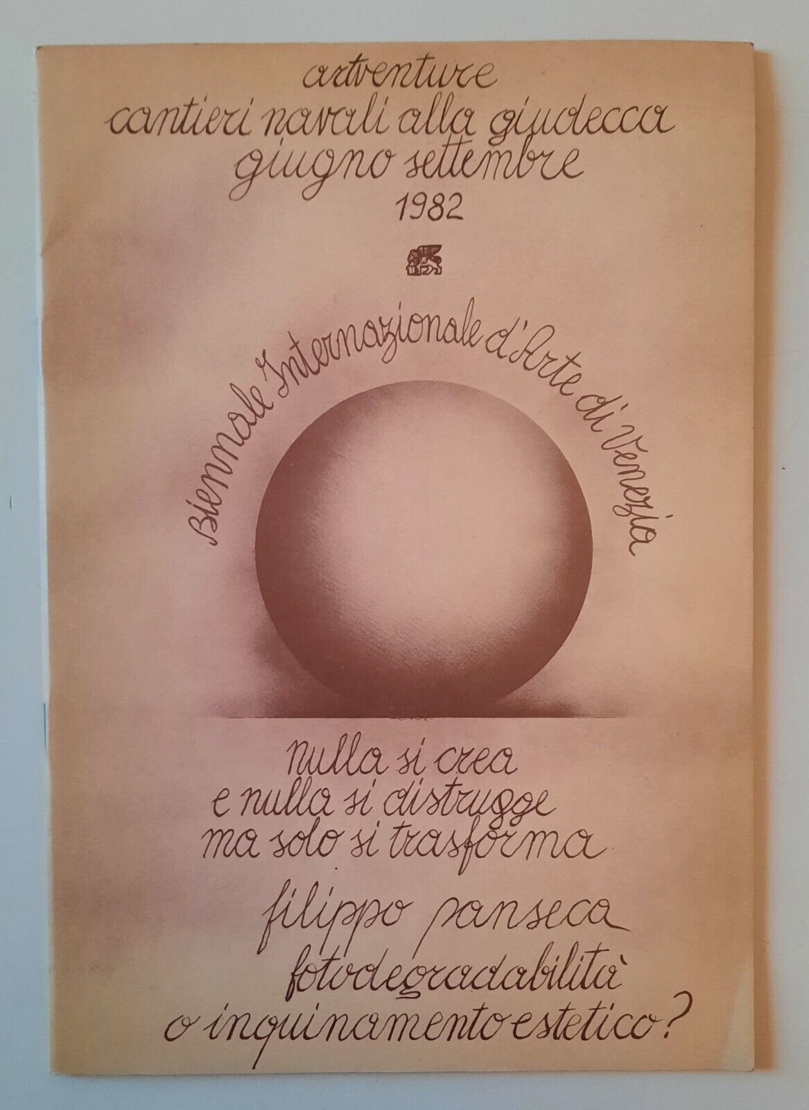F. PANSECCA AVVENTURE CANTIERI NAVALI ALLA GIUDECCA 1982 BIENNALE VENEZIA