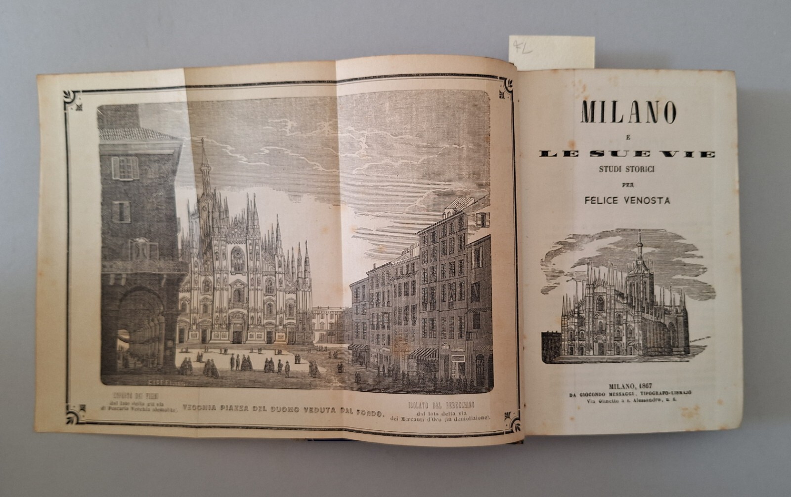 F. VENOSTA MILANO E LE SUE VIE G. MESSAGGI 1867