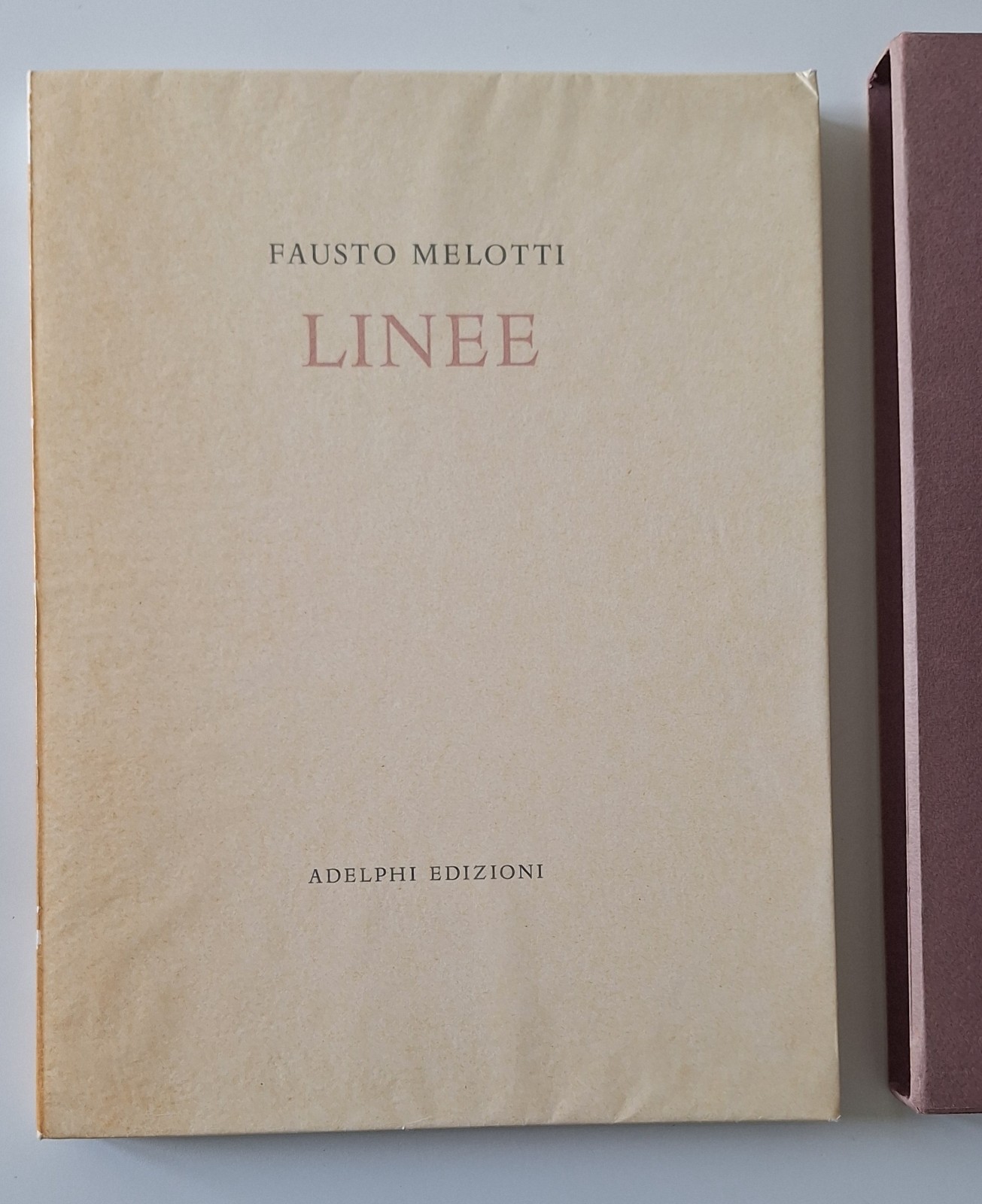 FAUSTO MELOTTI LINEE ADELPHI EDIZIONI 1975 CON INCISIONE ORIGINALE