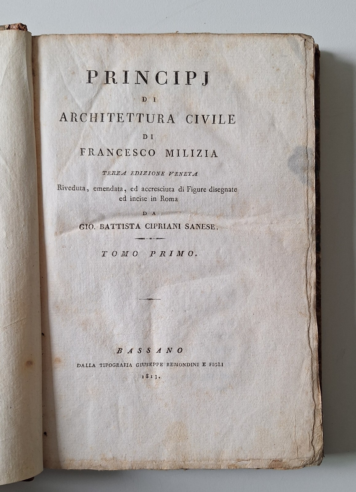 FRANCESCO MILIZIA PRINCIPJ DI ARCHITETTURA CIVILE BASSANO REMONDINI 1813 3 …