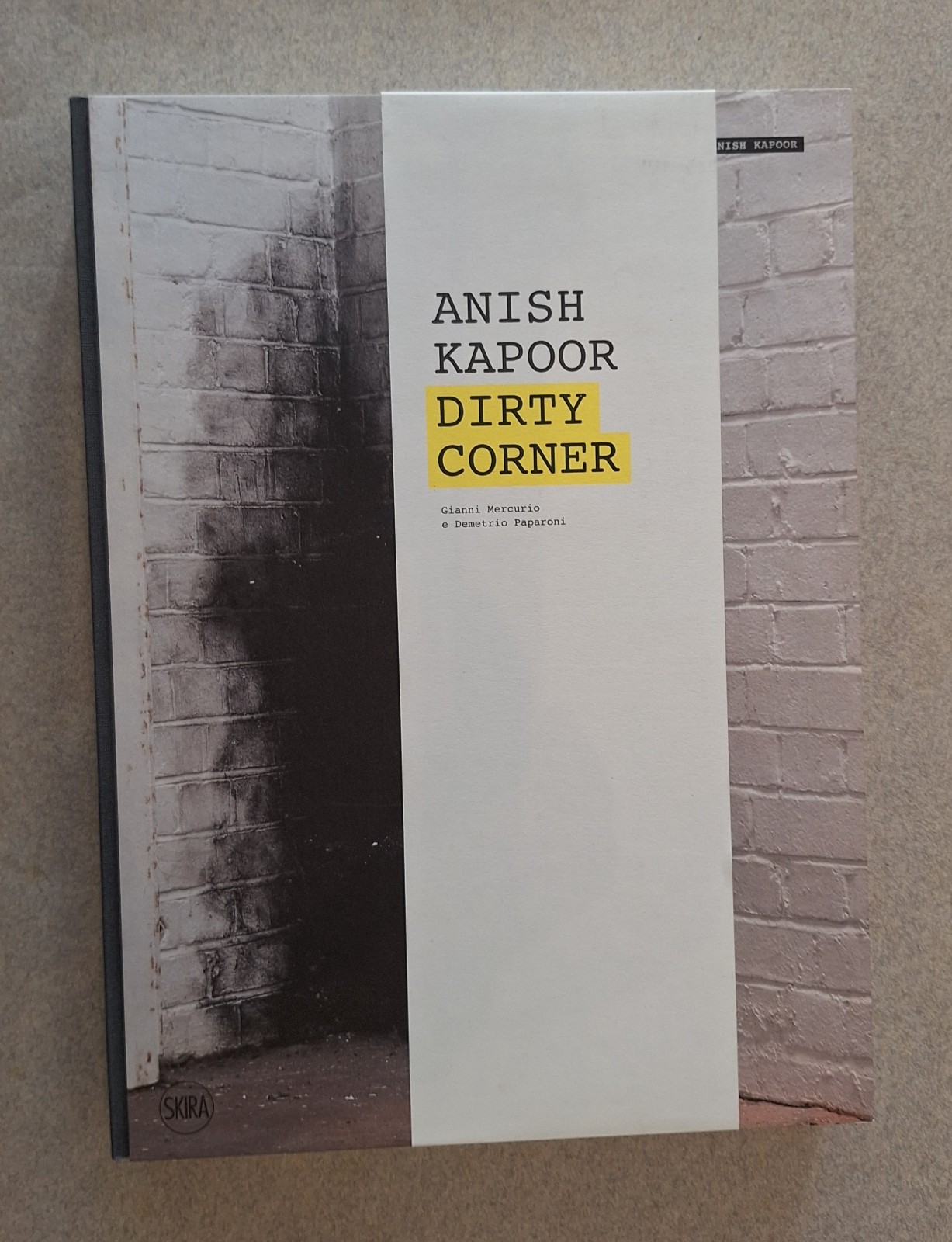 G. MERCURIO D. PAPARONI ANISH KAPOOR DIRTY CORNER SKIRA 2011