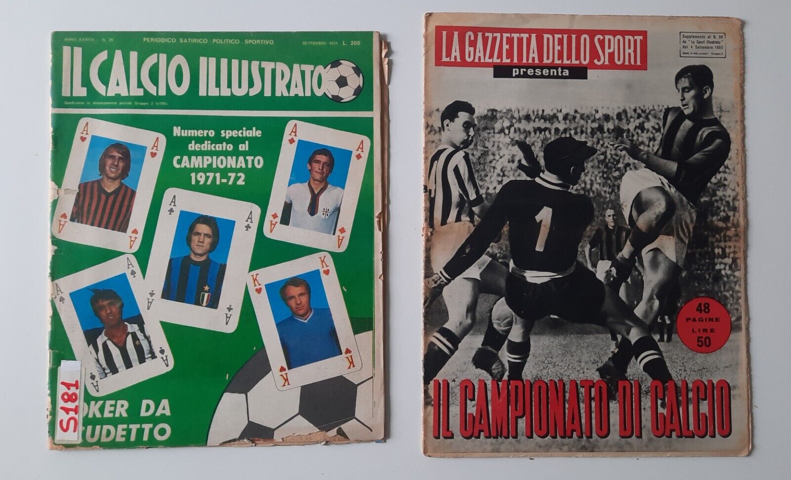 GAZZETTA SPORT PRESENTA IL CAMPIONATO CALCIO 1952 - IL CALCIO …