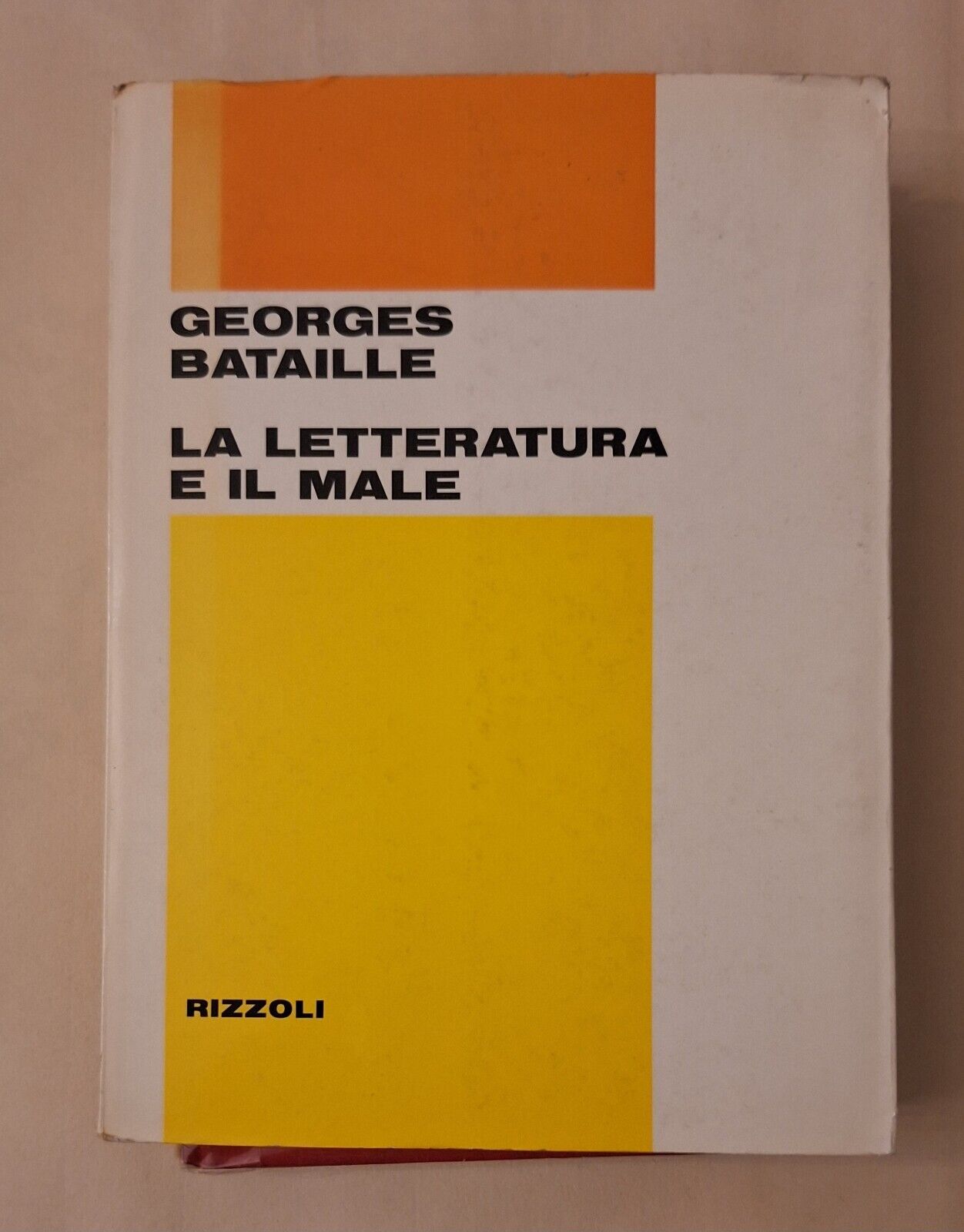 GEORGES BATAILLE LA LETTERATURA E IL MALE RIZZOLI 1973
