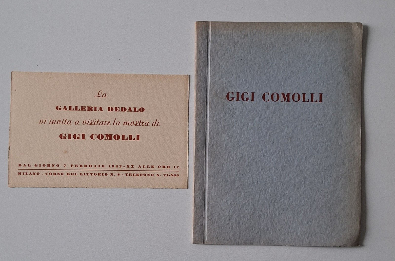 GIGI COMOLLI GALLERIA DEDALO 1942 RIZZOLI