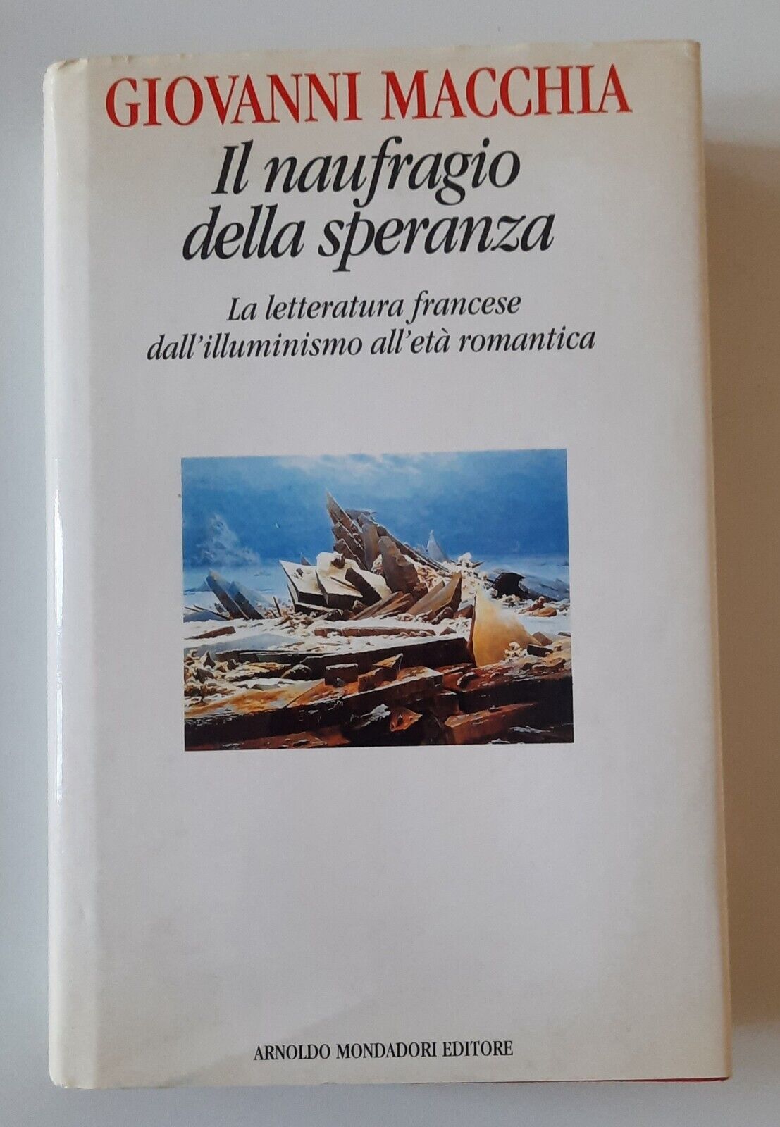 GIOVANNI MACCHIA IL NAUFRAGIO DELLA SPERANZA MONDADORI 1994