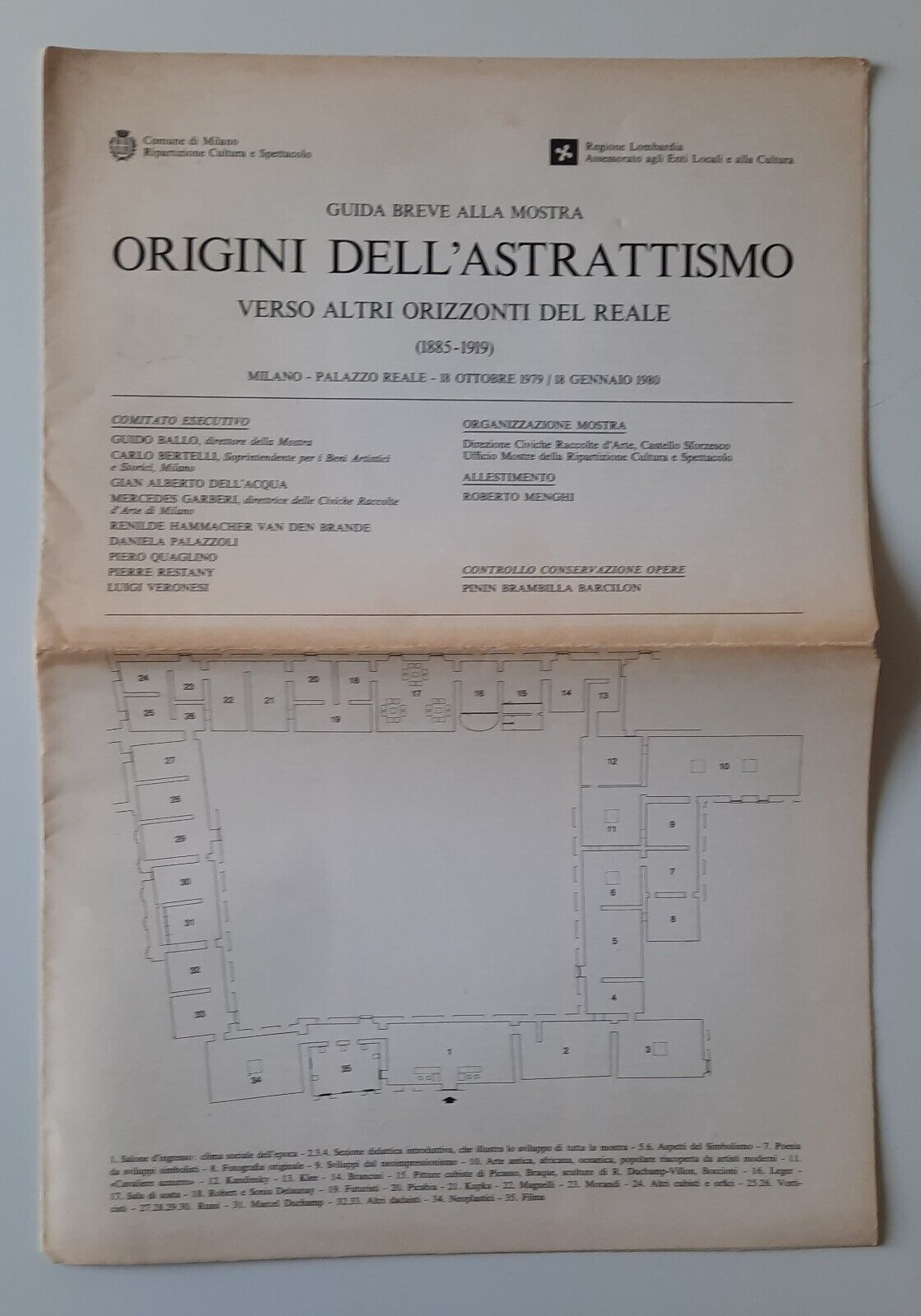 GUIDA BREVE ALLA MOSTRA ORIGINI DELL'ASTRATTISMO DI GUIDO BALLO 1980