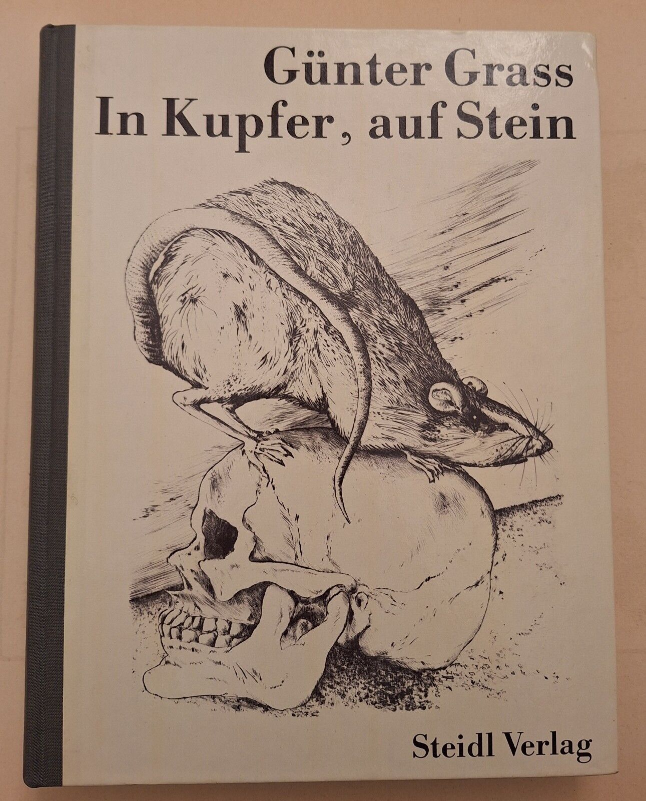 GUNTER GRASS IN KUPFER AUF STEIN STEIDL VERLAG 1986 AUTOGRAFATO