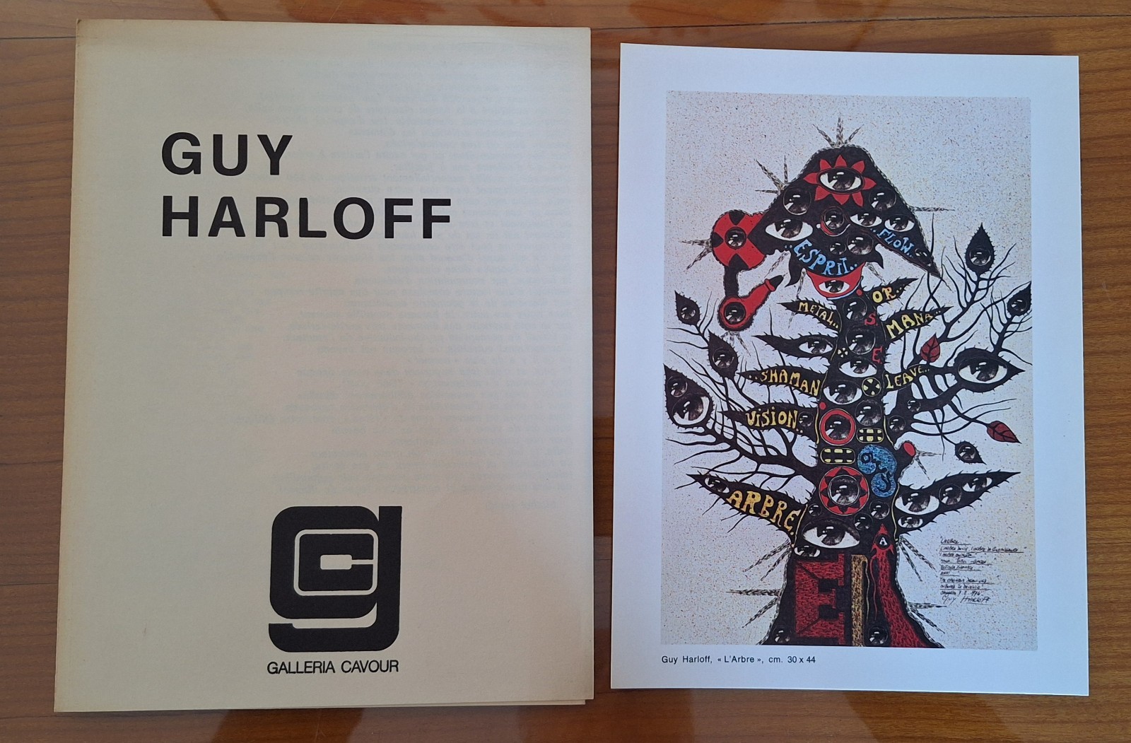 GUY HARLOFF GALLERIA CAVOUR 1974 BROCHURE