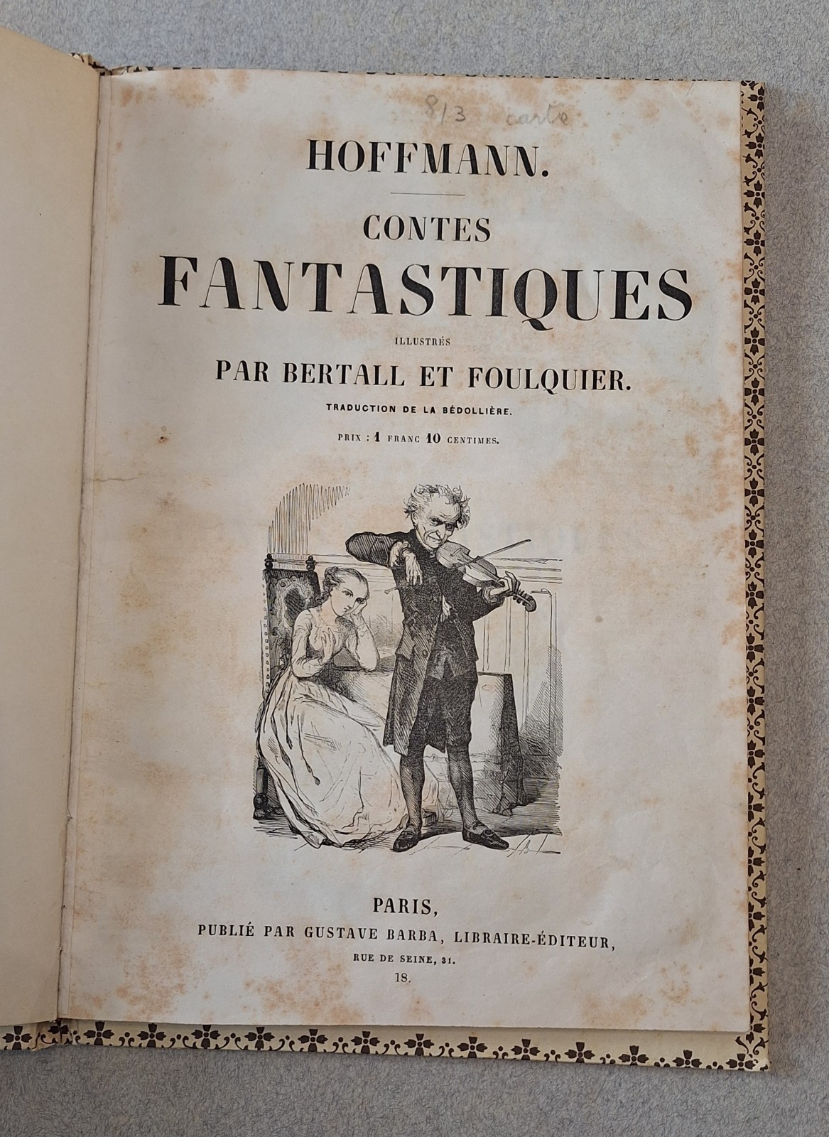 HOFFMANN CONTES FANTASTIQUES ILLUSTREES PAR BERTALL ET FOULQUIER G. BARBA …