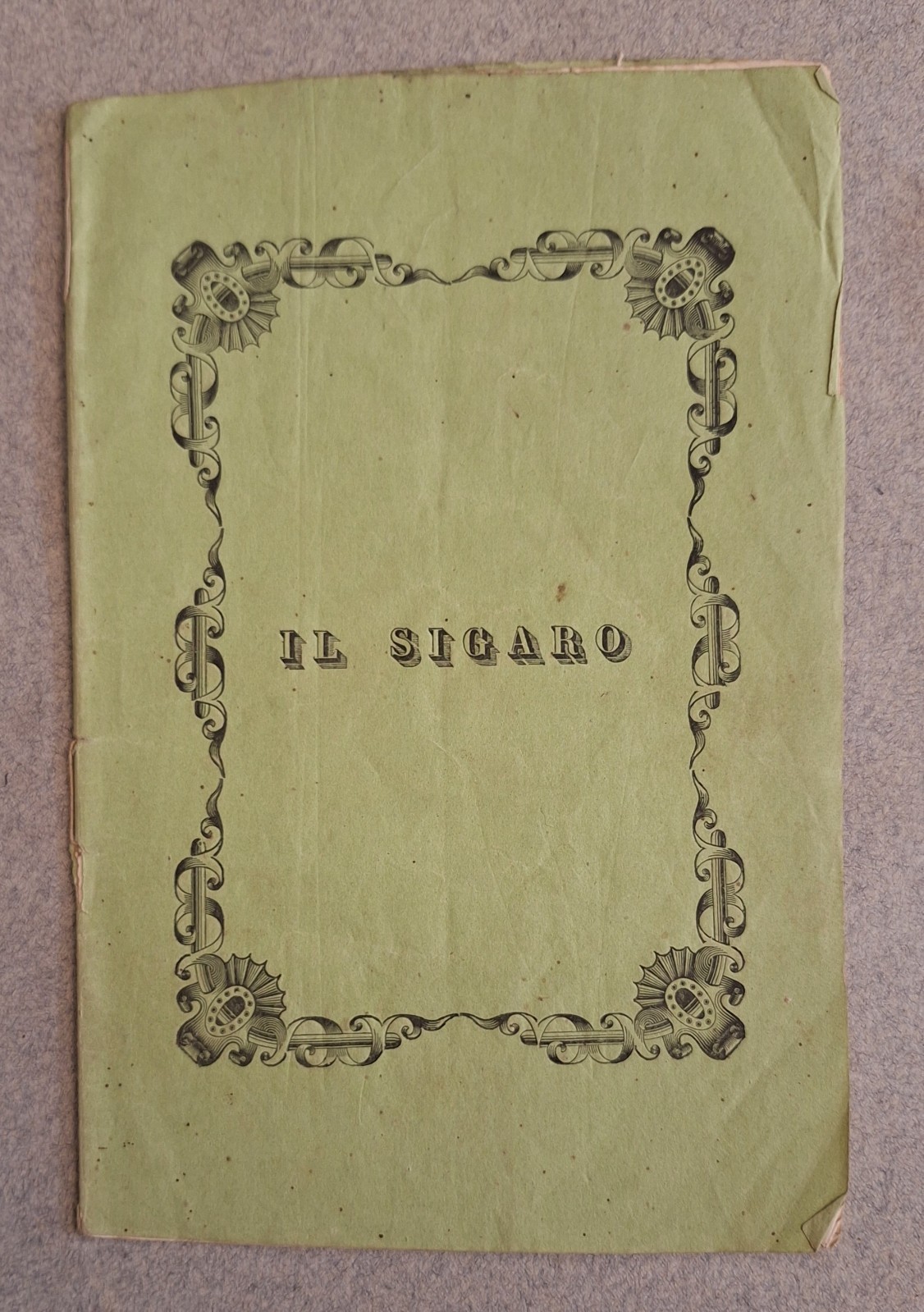 IL SIGARO SESTINE DI TERIGIO DE MOTTI EMPOLI TIP. NOCCIOLI …