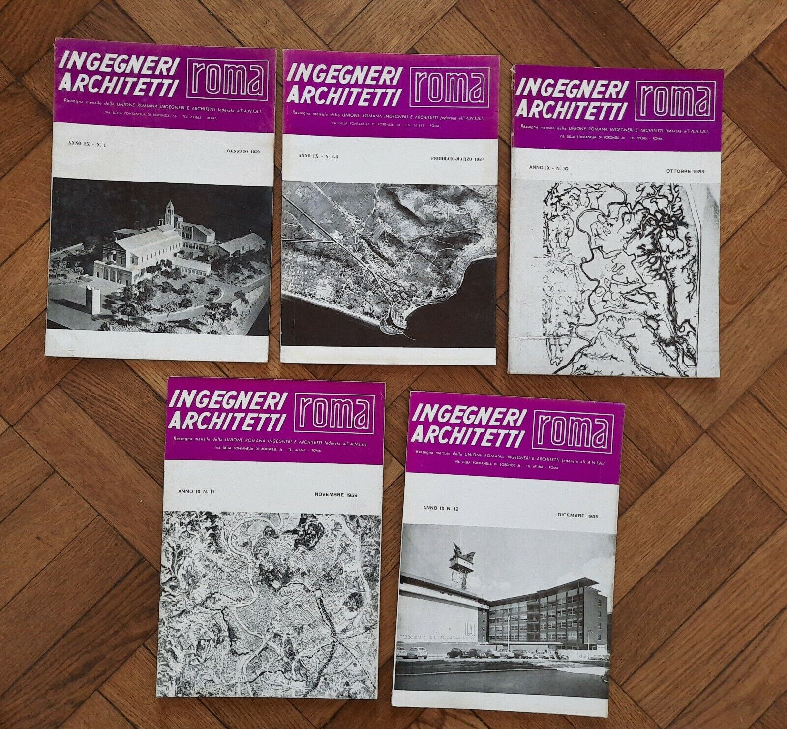 INGEGNERI ARCHITETTI RASSEGNA MENSILE ANNO IX 1959 5 NUMERI