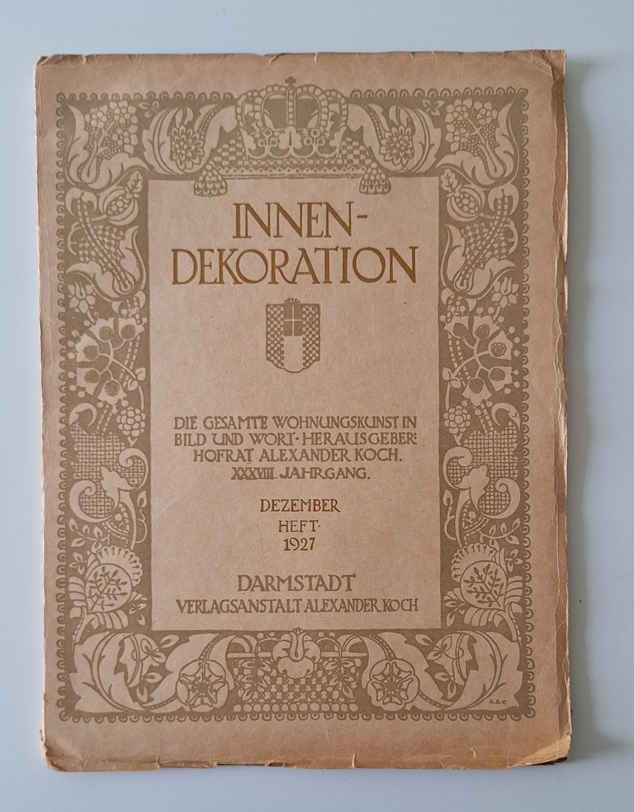 INNEN DEKORATION VOLUME XIII JULI 1931 DARMSTADT ALXANDER KOCH
