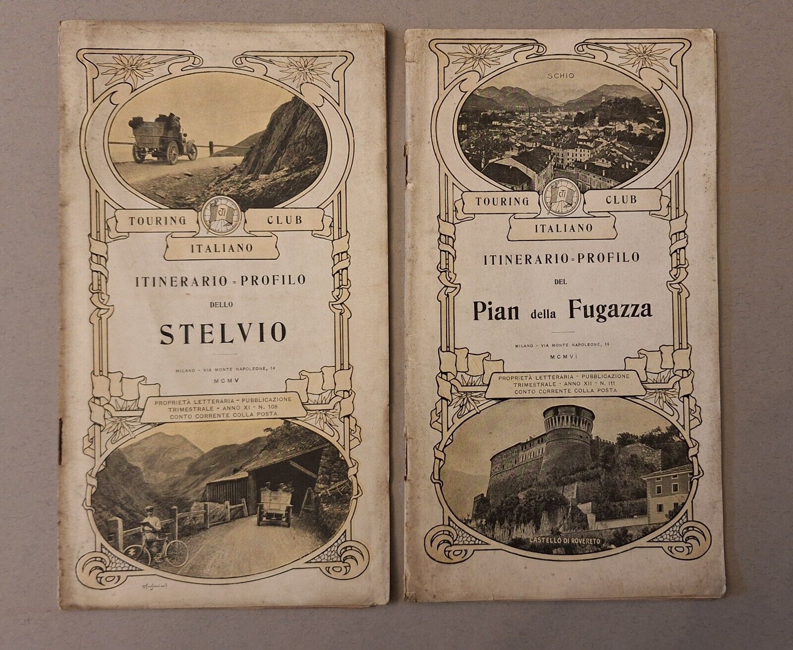 ITINERARIO PROFILO DEL PIAN DELLA FUGAZZA / STELVIO T.C.I. 1906/1905