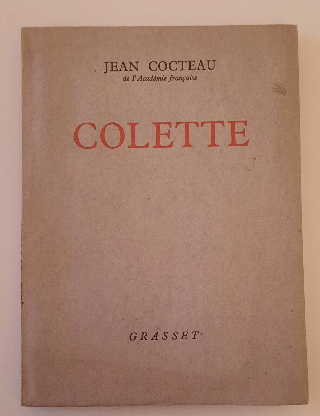 JEAN COCTEAU COLETTE GRASSET 1955 8° EDITION