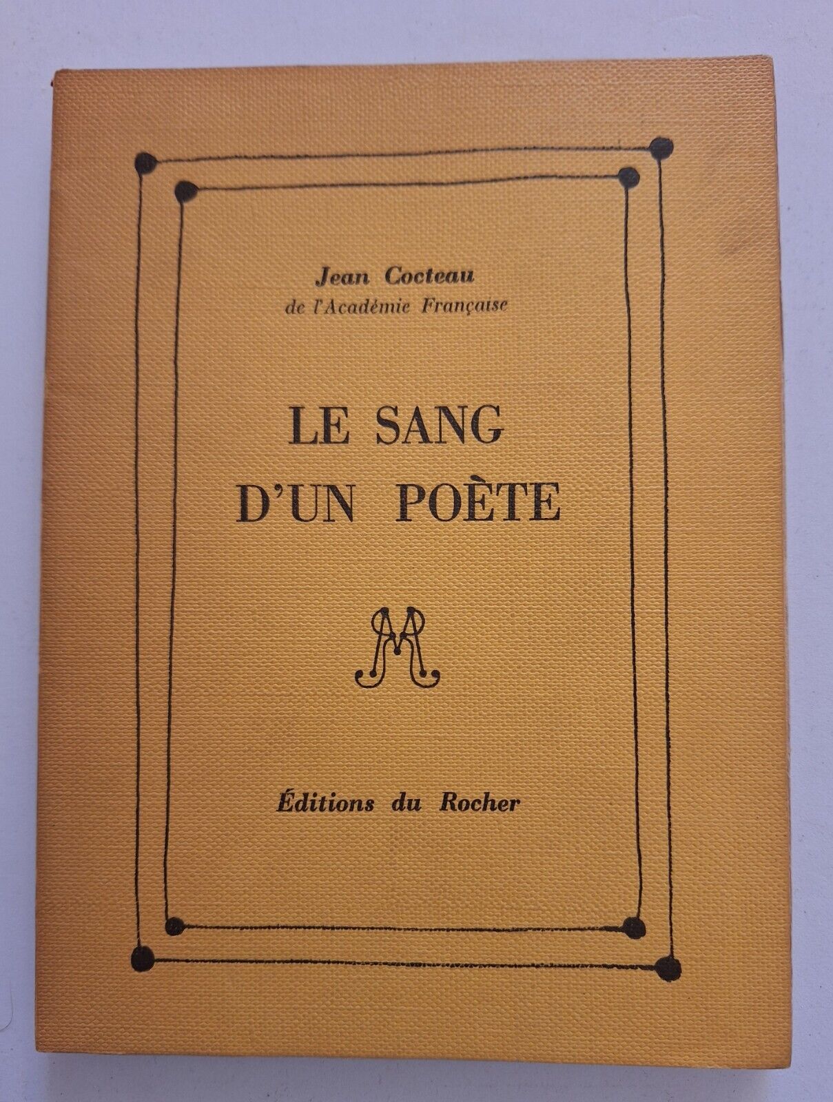 JEAN COCTEAU LE SANG D'UN POETE EDITIONS DU ROCHER 1957