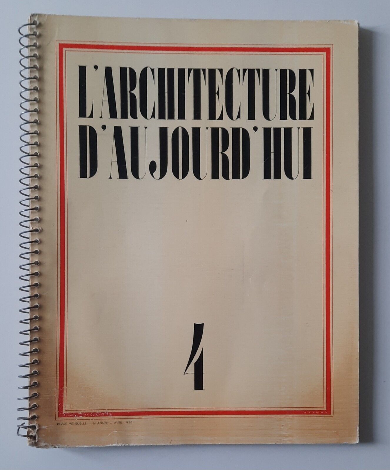 L'ARCHITECTURE D'AU JOURD'HUI REVUE MENSUELLE 6° ANNEE' AVRIL 1935