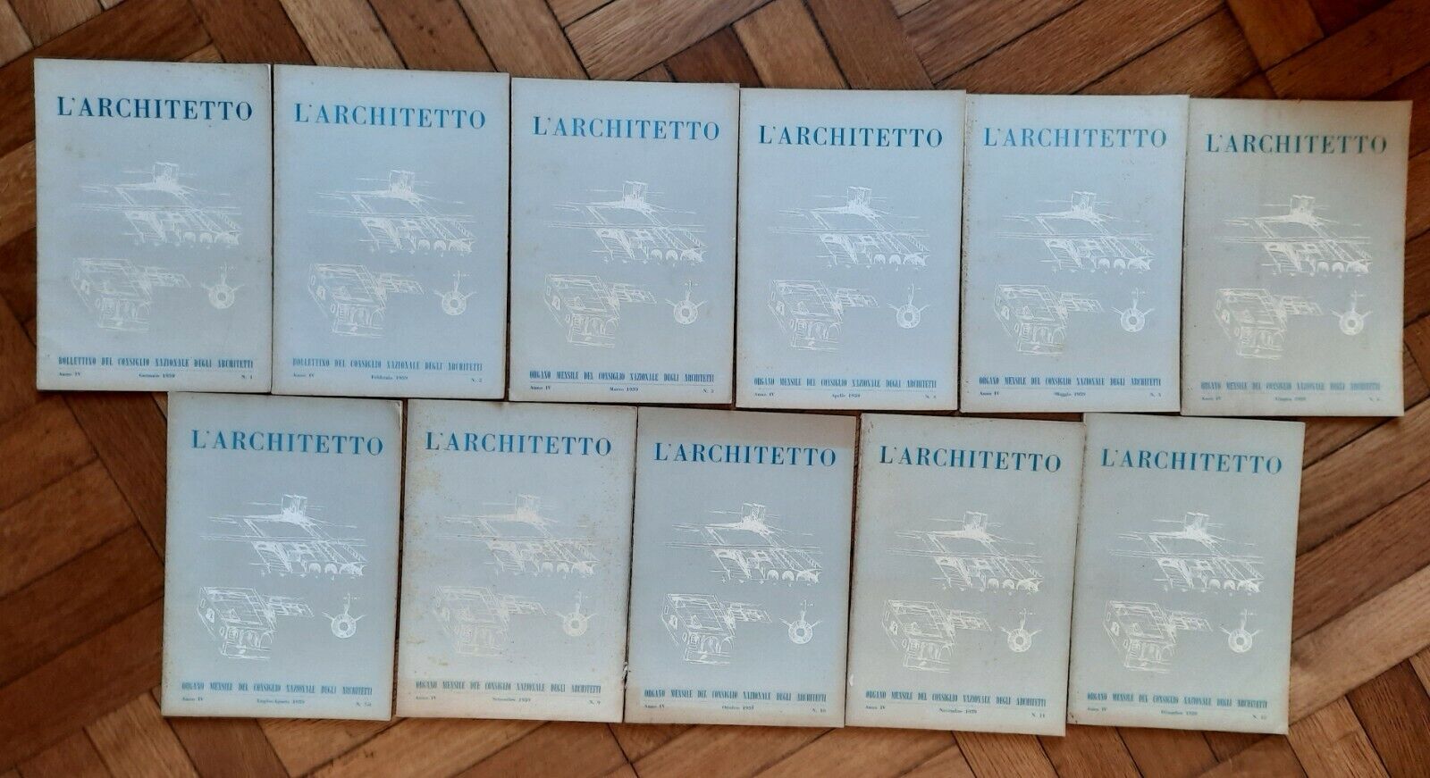 L'ARCHITETTO BOLLETTINO CONSIGLIO NAZ. A. ANNO IV GENNAIO 1959 ANNATA …