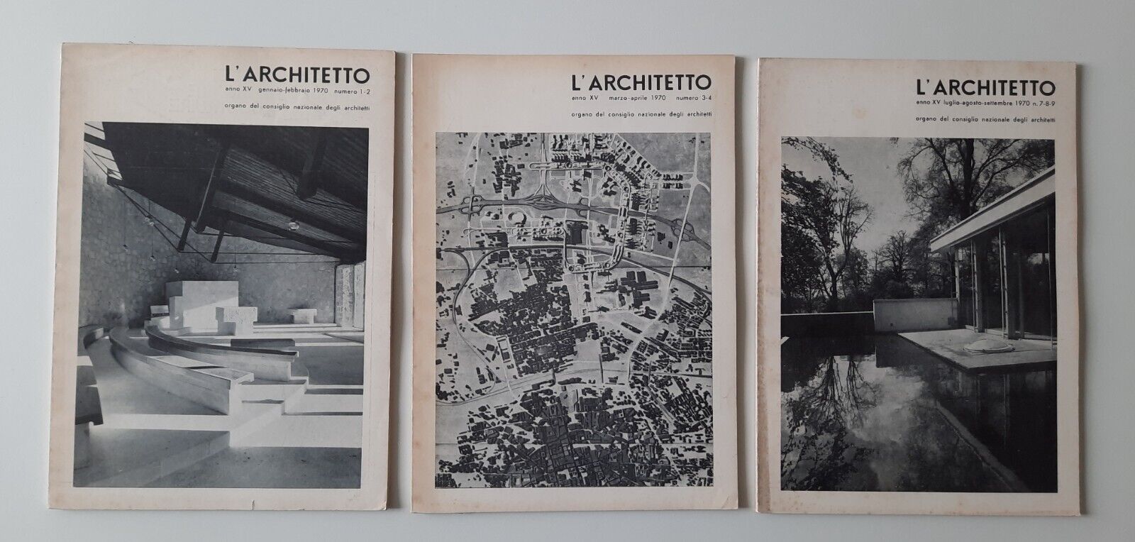 L'ARCHITETTO RIVISTA ORGANO CONSIGLIO NAZ. ARCHITETTI ANNATA 1970
