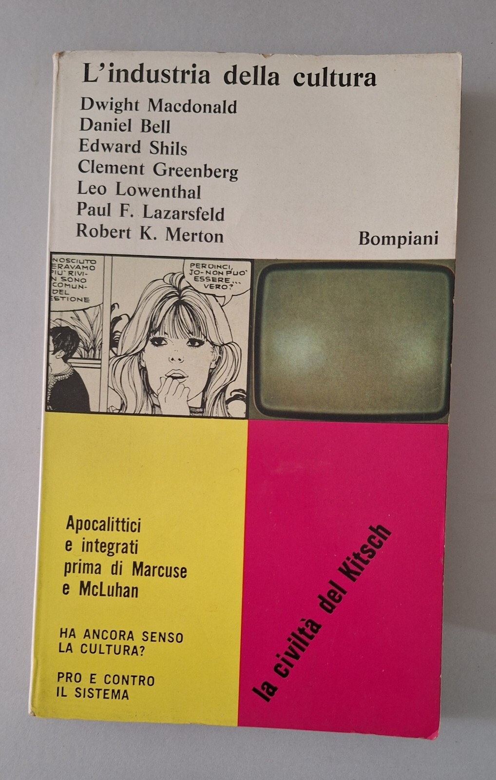 L'INDUSTRIA DELLA CULTURA BOMPIANI 1969