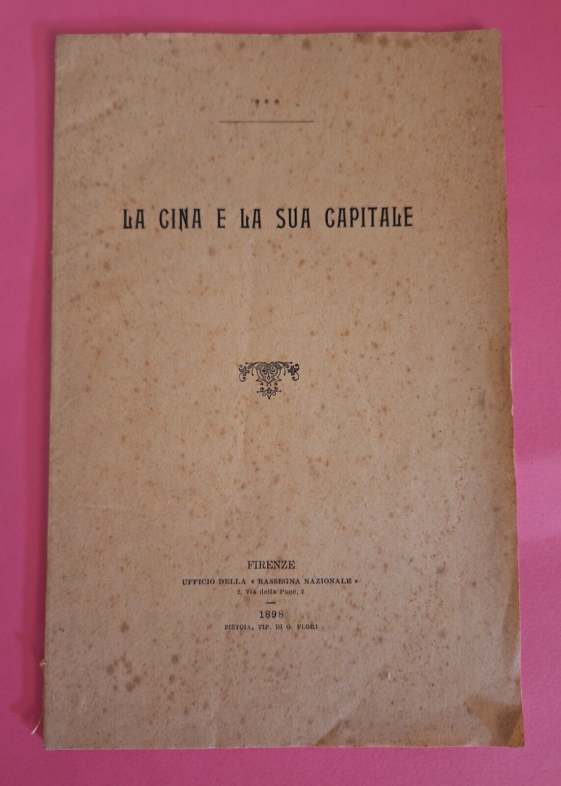 LA CINA E LA SUA CAPITALE UFFICIO DELLA RASSEGNA NAZIONALE …