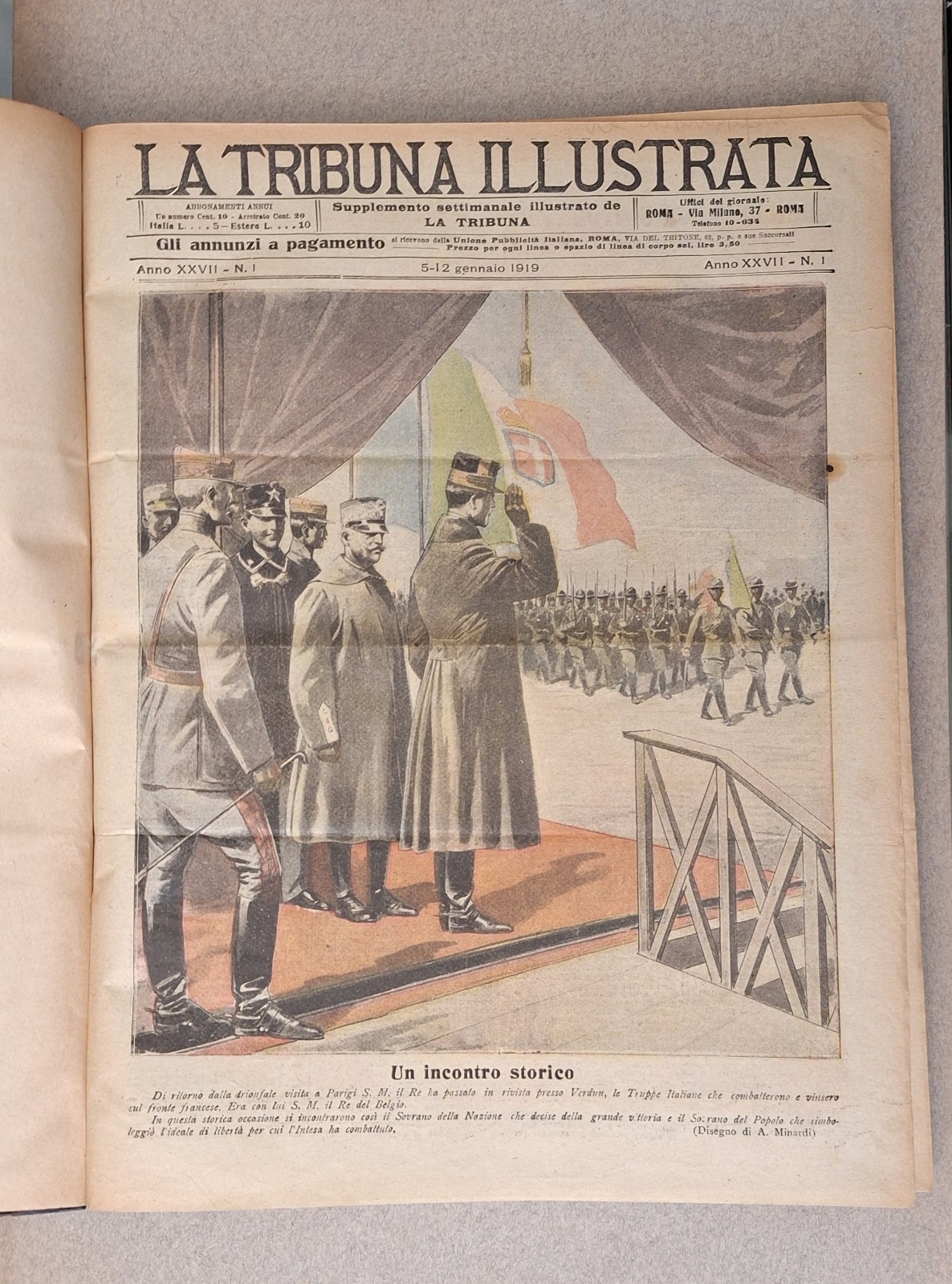 LA TRIBUNA ILLUSTRATA ANNATA ANNO XXVII 1919 COMPLETA