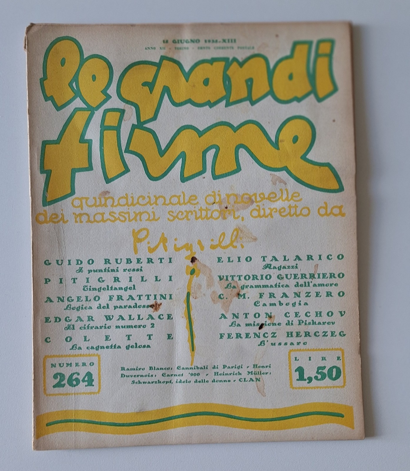 LE GRANDI FIRME RIVISTA AGATHA CHRISTIE 10 LUGLIO 1935