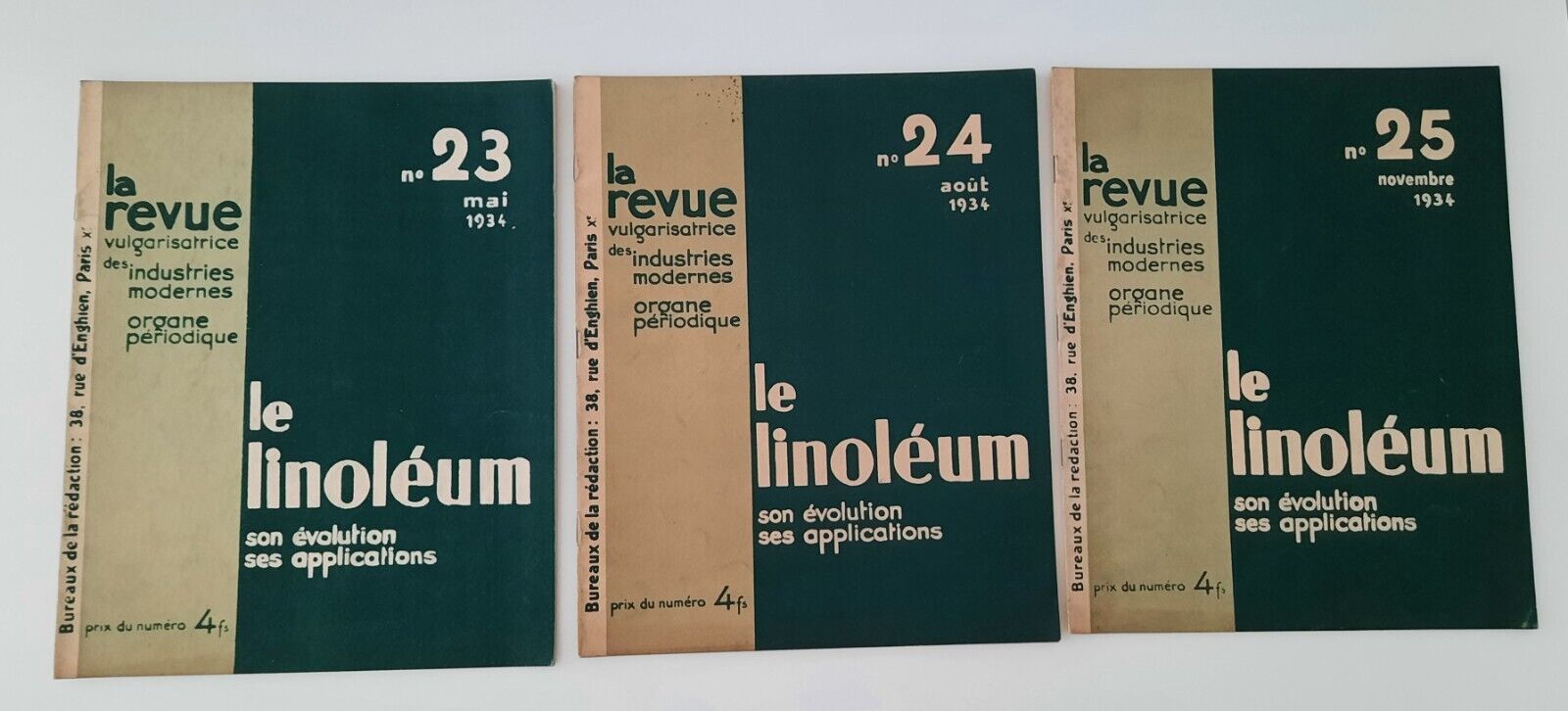 LE LINOLEUM SON EVOLUTION SES APPLICATION REVUE 1934 N. 23 …