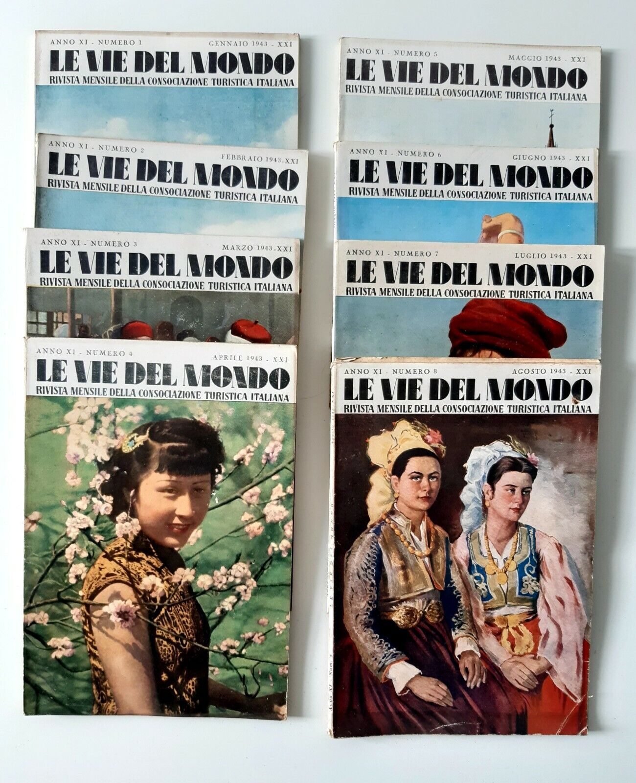LE VIE DEL MONDO RIVISTA MENSILE ANNO XI 1943 ANNATA …