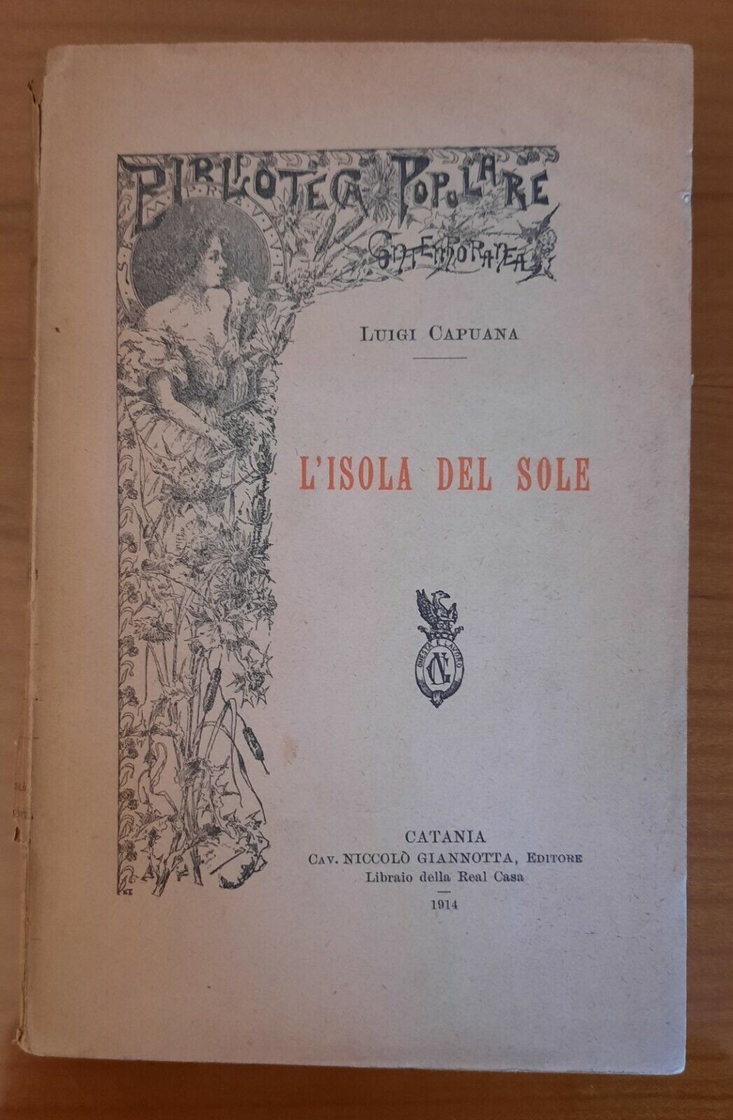 LUIGI CAPUANA L'ISOLA DEL SOLE GIANNOTTA 1914