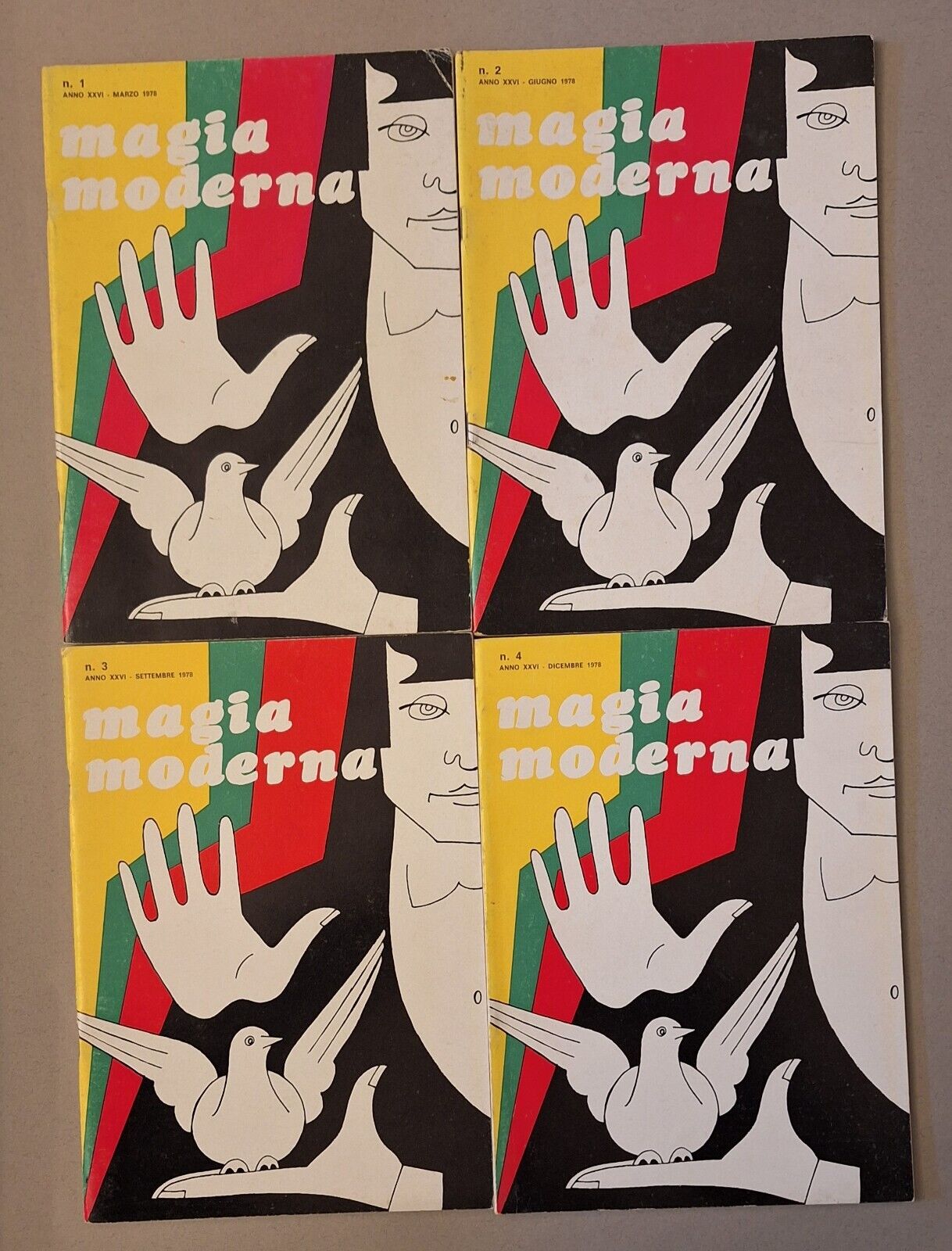 MAGIA MODERNA RIVISTA DAL N. 1 AL 4 ANNO 1978