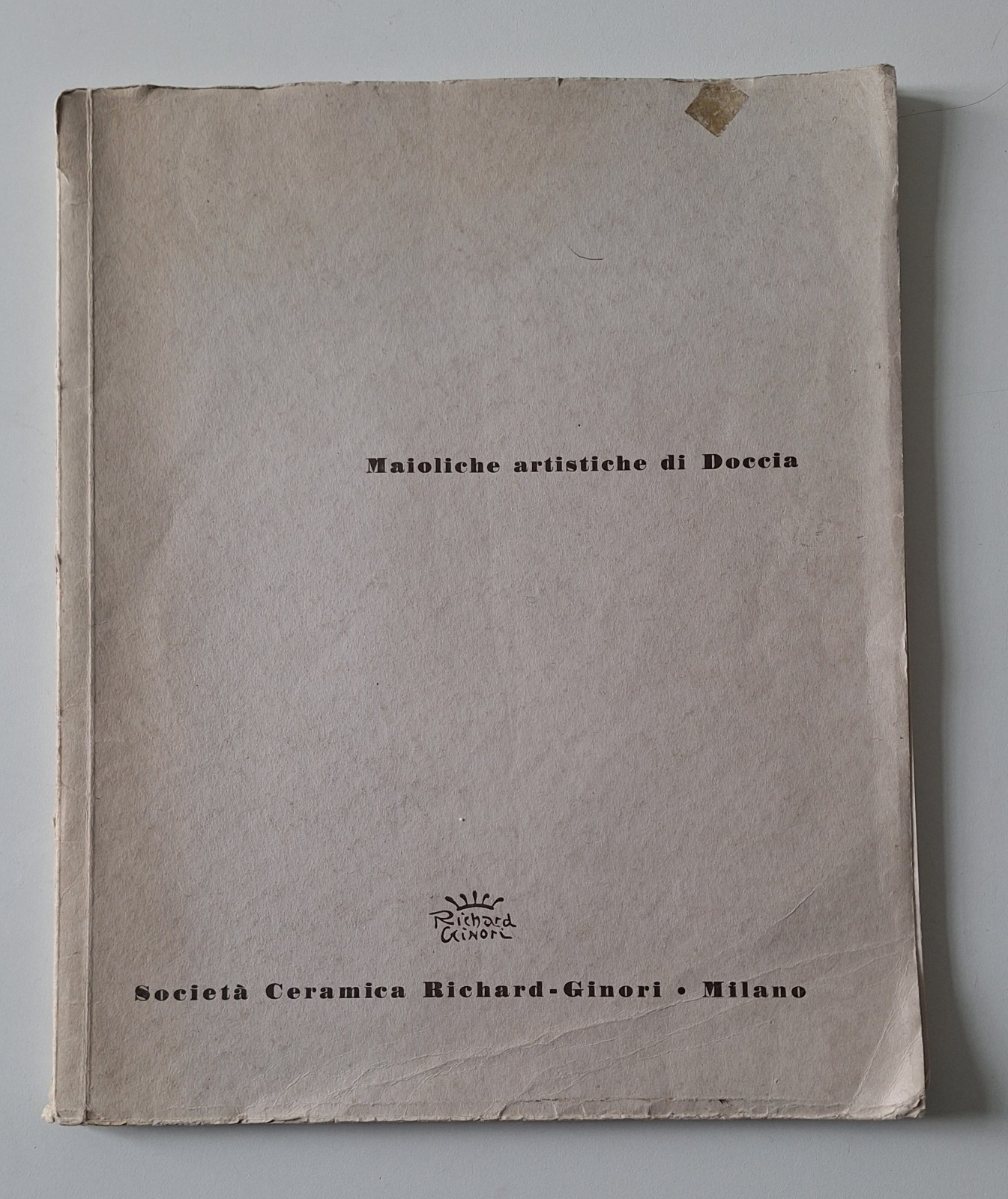 MAIOLICHE ARTISTICHE DI DOCCIA SOC. CERAMICA RICHARD GINORI ED. ALFIERI …