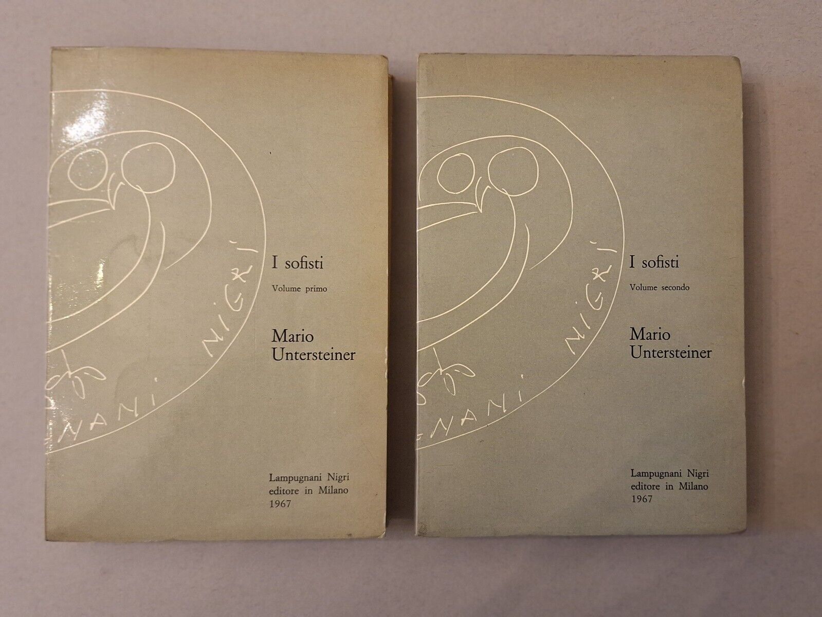 MARIO UNTERSTEINER I SOFISTI ED. LAMPUGNANI 1967