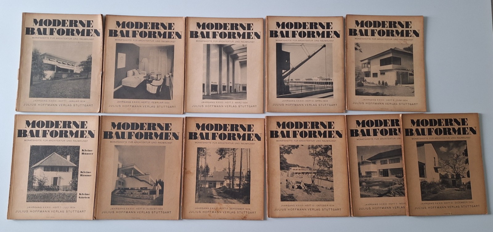 MODERNE BAUFORMEN ANNATA 1934 11 NUMERI