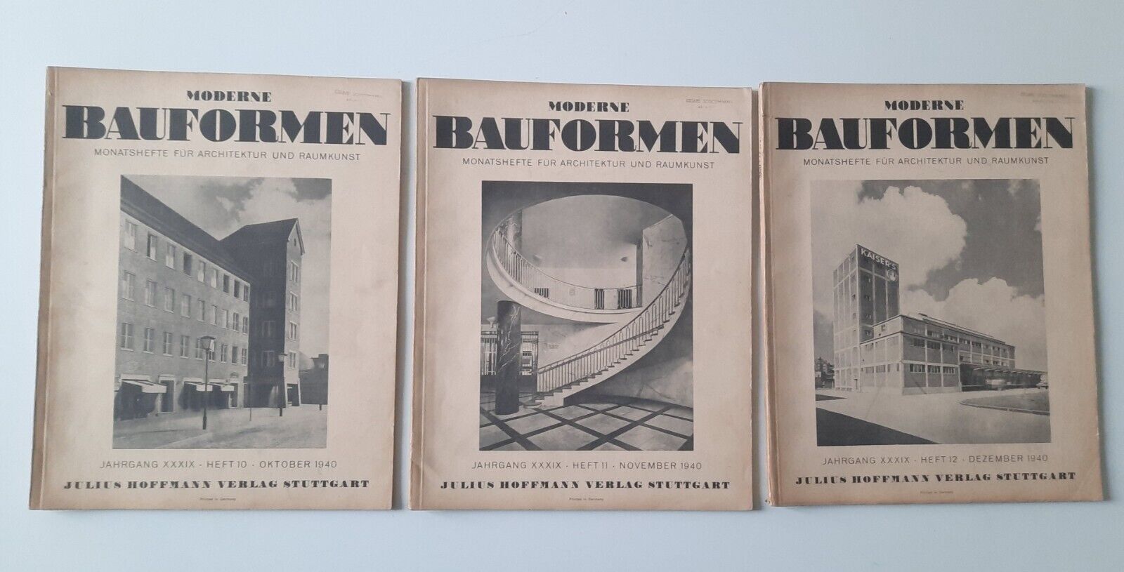 MODERNE BAUFORMEN RIVISTA N. 10 - 11 - 12 1940 …