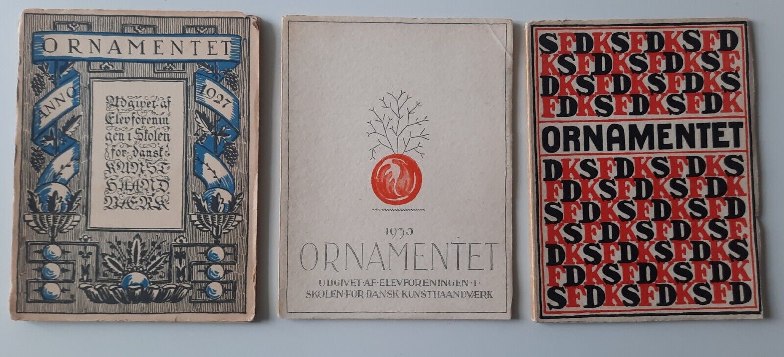 ORNAMENTET UDGIVET AF ELEVFORENINGEN I SKOLEN FOR DANSK ... 1927-1935-1937
