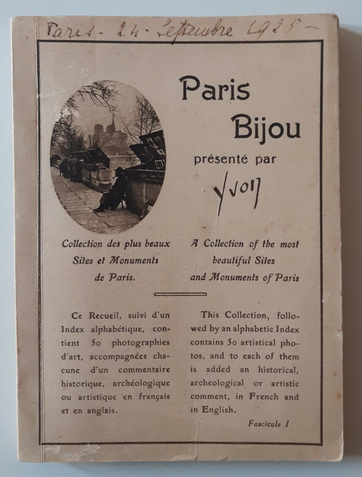 PARIS BIJOU YVON ED. 1925