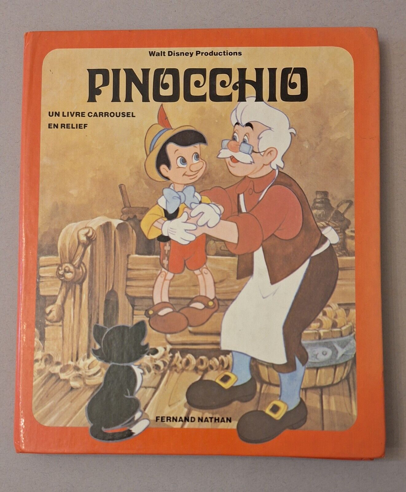 PINOCCHIO WALT DISNEY FERNAND NATHAN LIVRE CAROUSEL LIBRO TEATRO