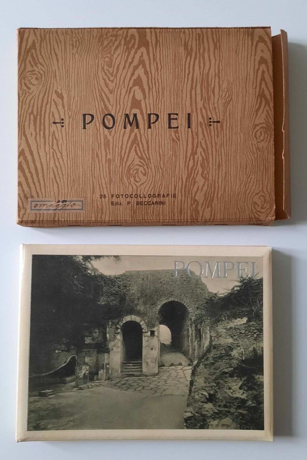 POMPEI ALBUM CON 25 FOTOCOLLOGRAFIE IN B/N EDIZ. P. BECCARINI