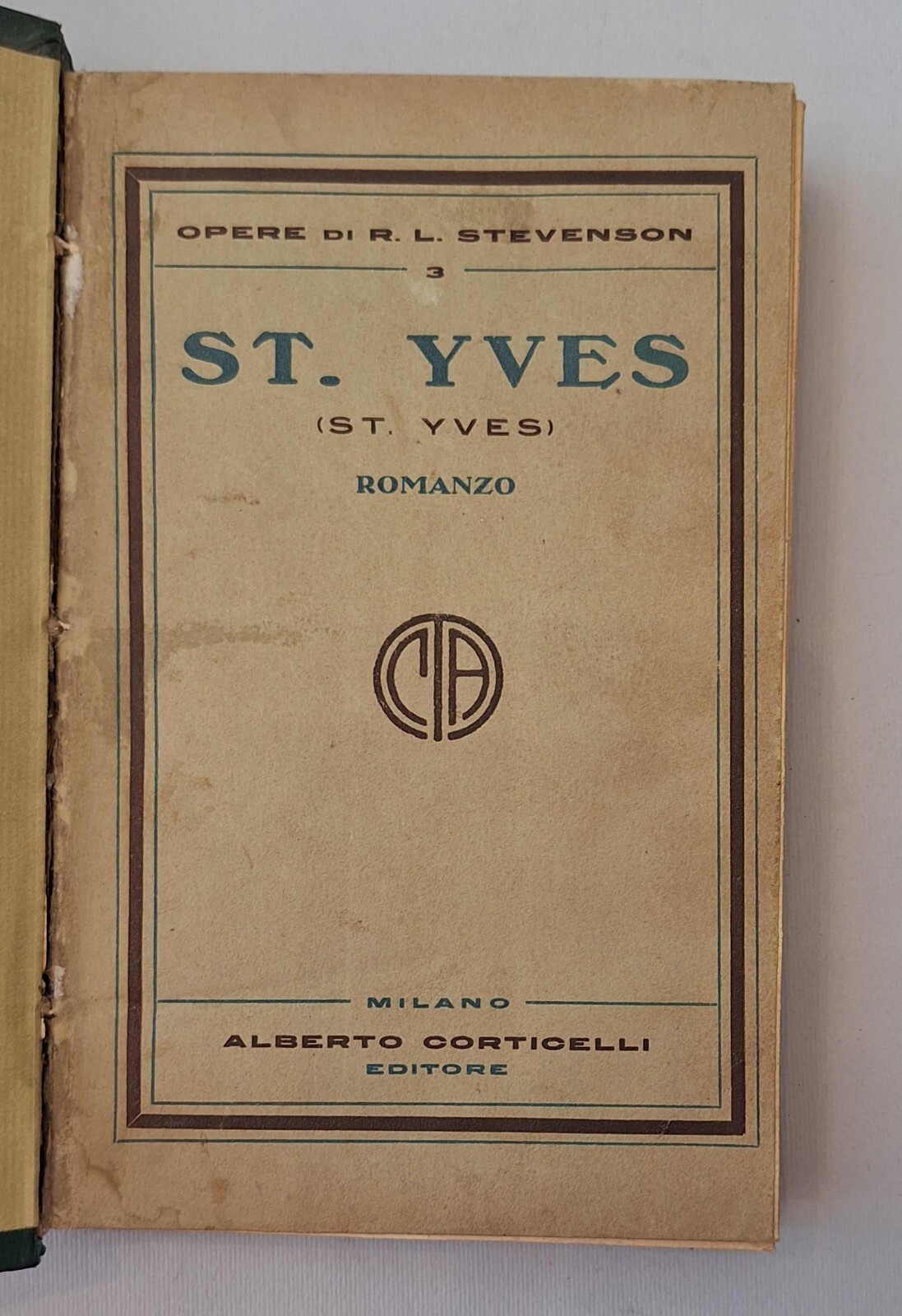 R.L. STEVENSON ST. YVES CORTICELLI 1929