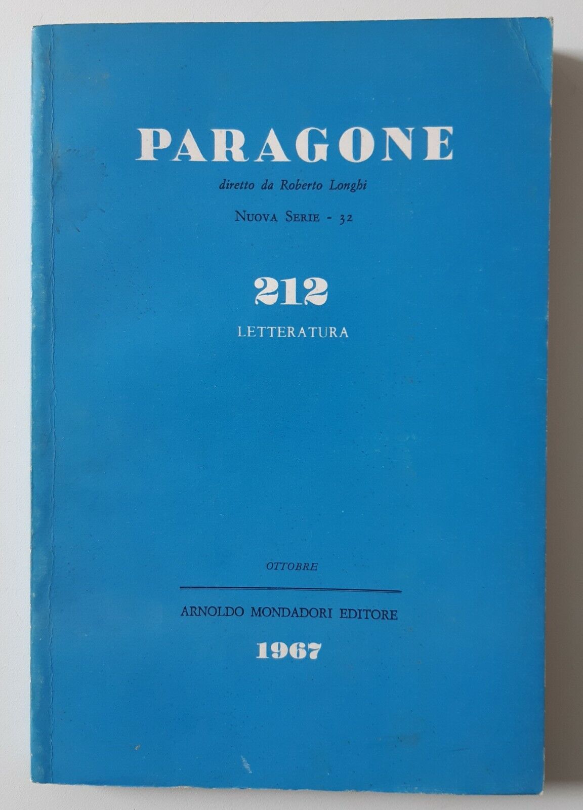 R. LONGHI PARAGONE MONDADORI ED. 1967