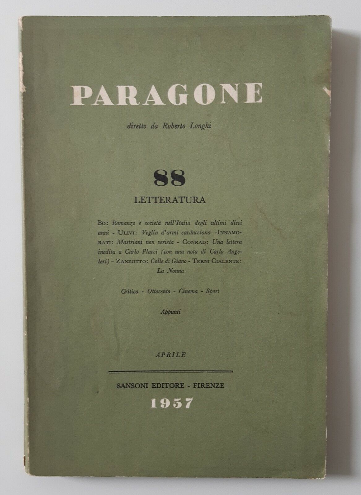 R. LONGHI PARAGONE SANSONI ED. 1958