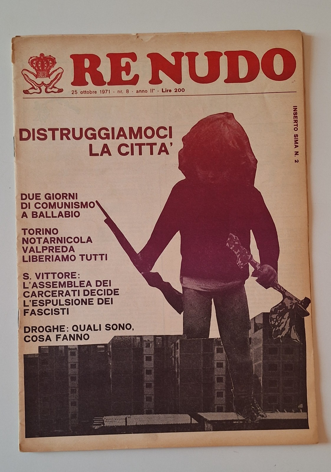 RE NUDO SETTEMBRE 1971 N. 8 ANNO II RIVISTA