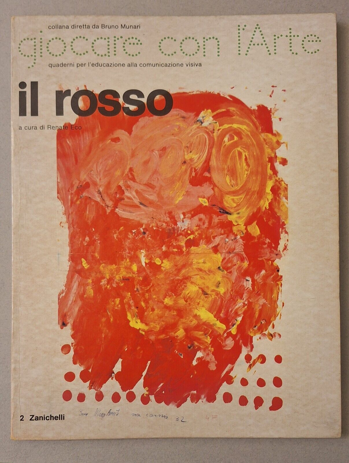 RENATE ECO IL ROSSO COLLANA DI BRUN MUNARI ZANICHELLI 1979