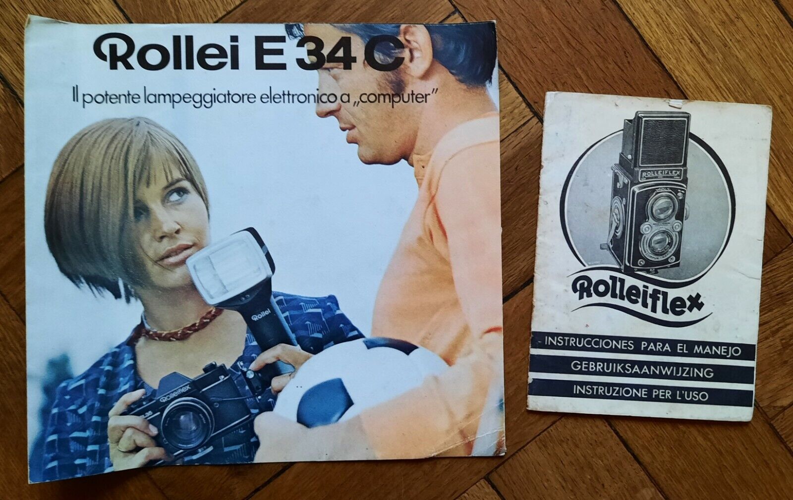 ROLLEI E 34 C ROLLEIFLEX 2 BROCHURE PROMOZIONALI