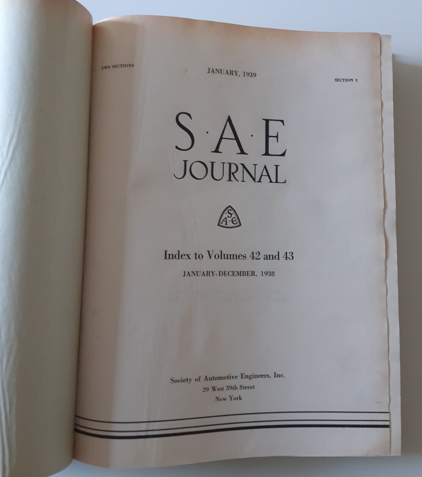 SAE JOURNAL SOCIETY OF AUTOMOTIVE ENGINEERS 1939