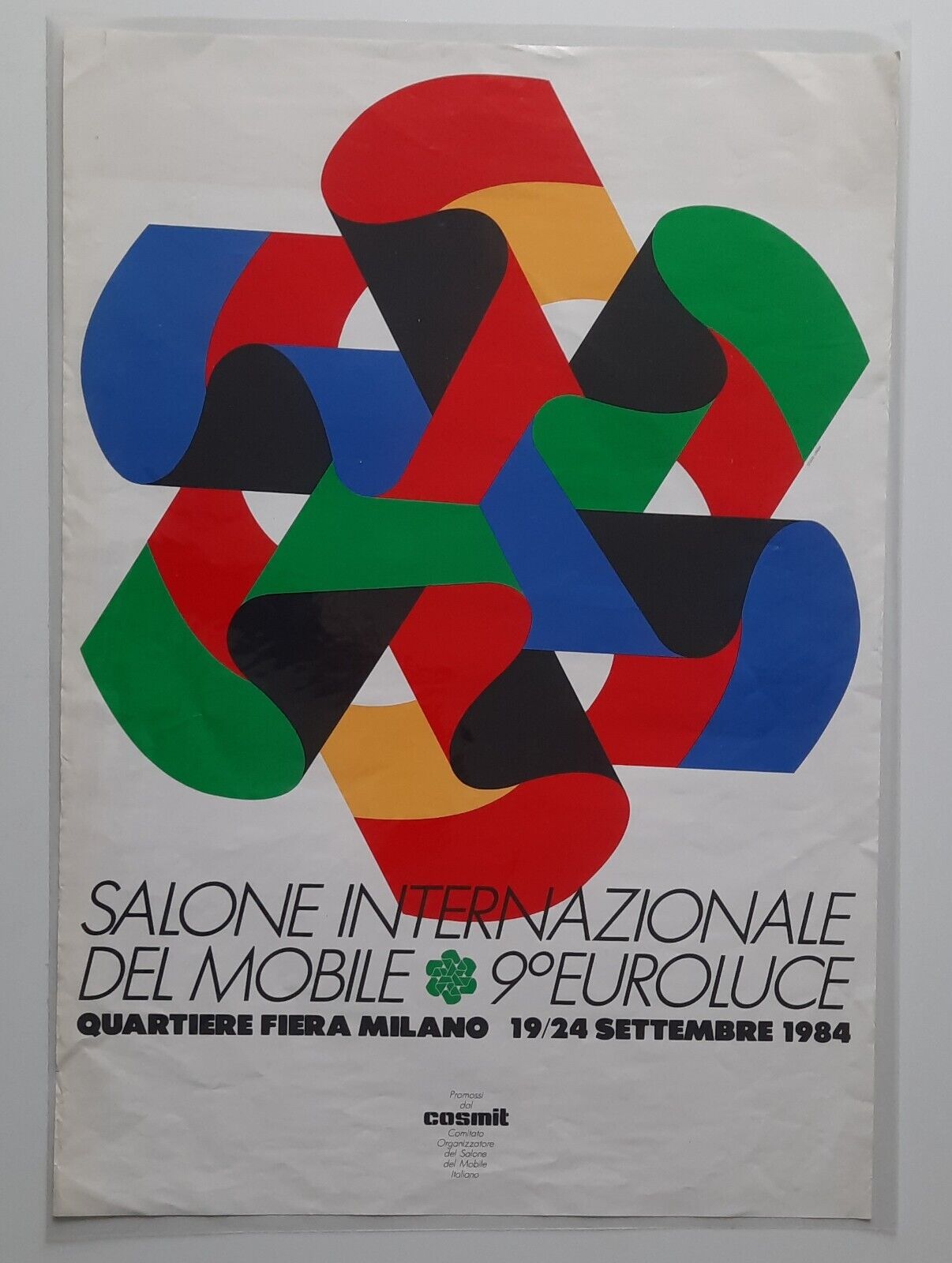 SALONE INTERNAZIONALE DEL MOBILE 9° EUROLUCE 1984 COSMIT MANIFESTO AFFICHE