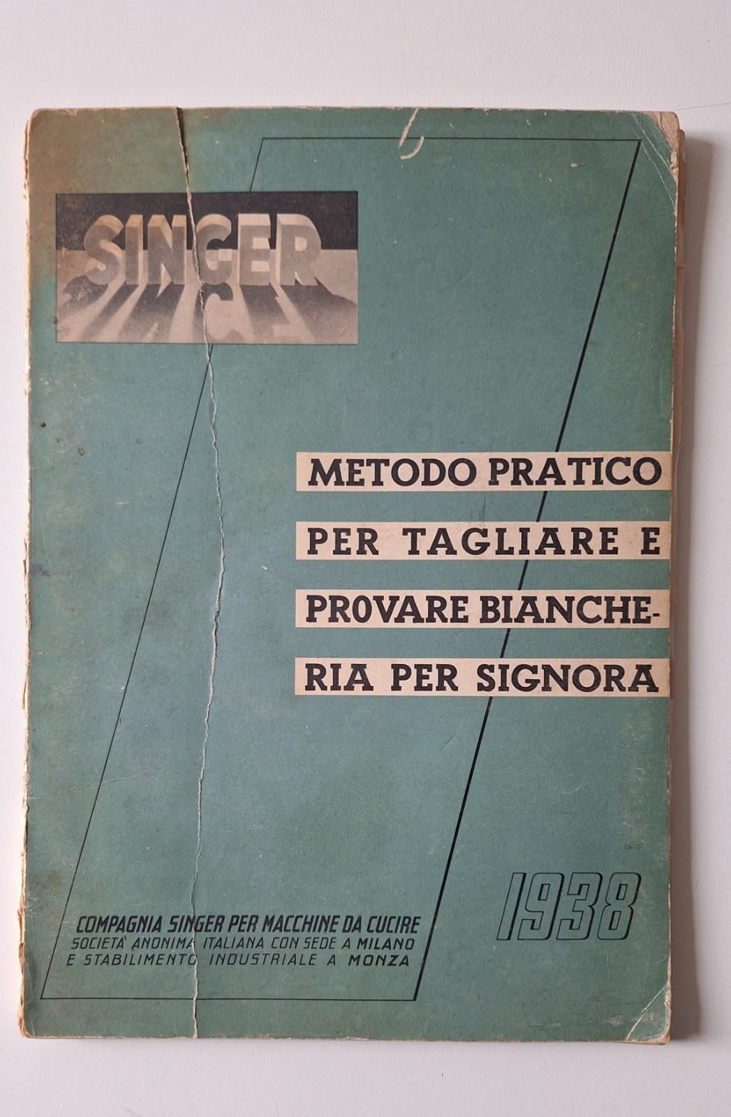 SINGER METODO PRATICO PER TAGLIARE BIANCHERIA DA SIGNORA 1938