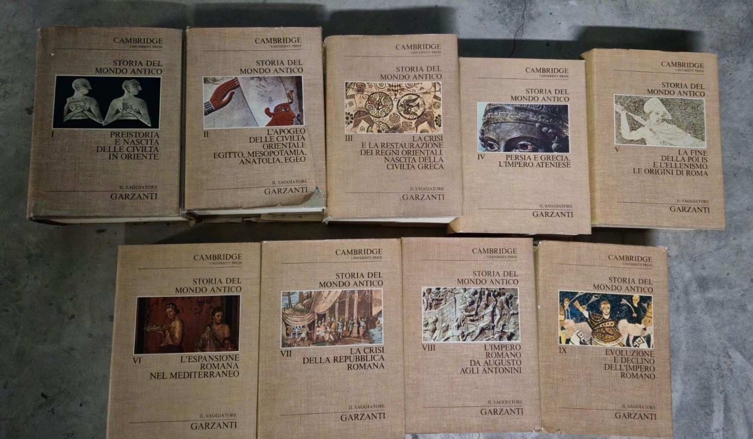 STORIA DEL MONDO ANTICO CAMBRIDGE GARZANTI 9 VOLUMI