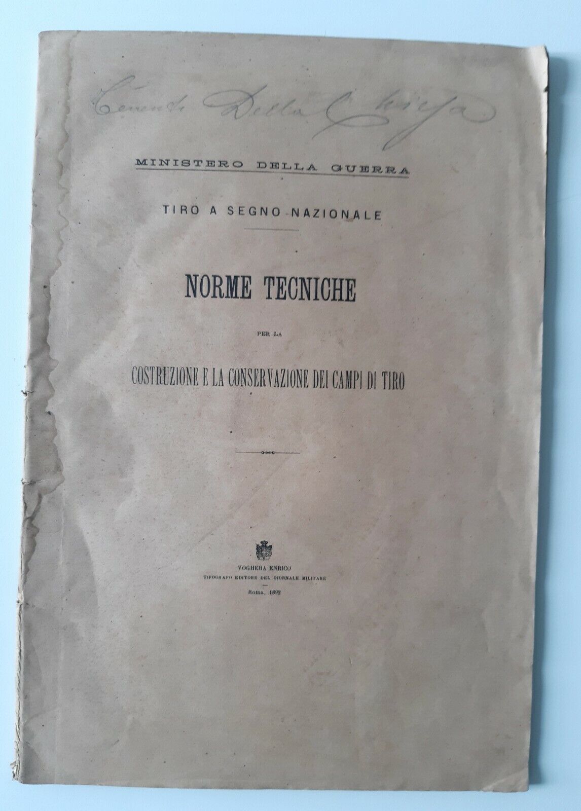 TIRO A SEGNO NAZIONALE COSTRUZIONE E CONSERVAZIONE DEI CAMPI DI …