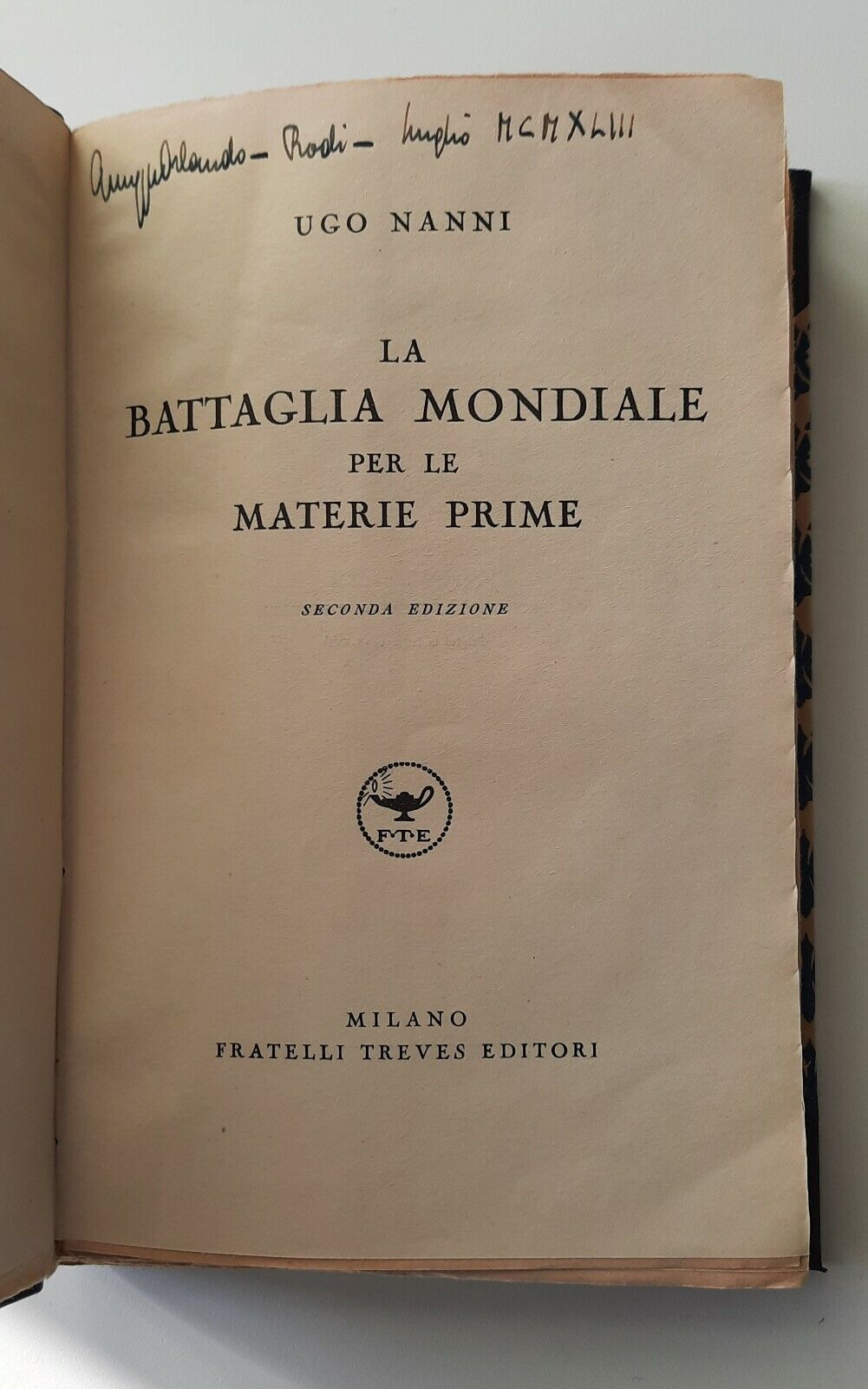 UGO NANNI LA BATTAGLIA MONDIALE PER LE MATERIE PRIME TREVES …